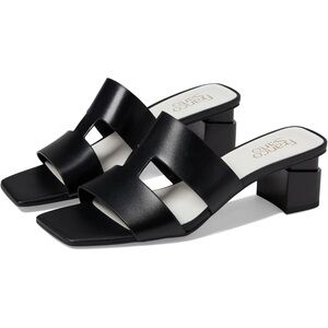 Franco Sarto Black Block Heel Mules